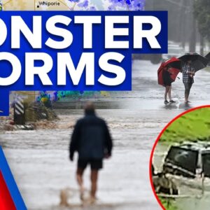 Monster storms and flash flooding lash NSW, Queensland | 9 News Australia