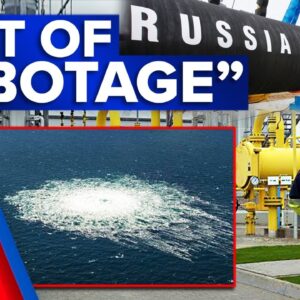 Leaks on Russian gas pipelines raise concerns about sabotage | 9 News Australia