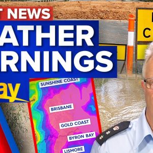 Emergency weather warnings issued across three states | 9 News Australia