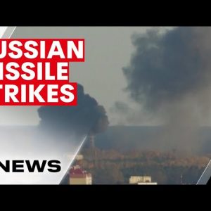 Cruise missile strikes hit Kyiv and other Ukraine cities  | 7NEWS