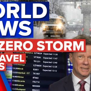 'Bomb cyclone' smashes US cities with subzero temperatures; UK airport strikes | 9 News Australia