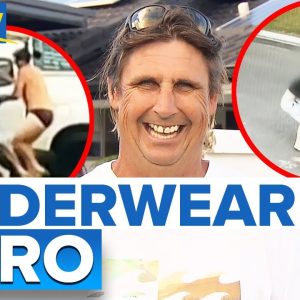 Man in underwear fights off armed would-be thieves | Today Show Australia