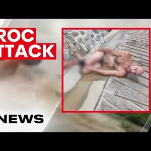 Crocodile attacks tourist Allister McPhee at Bloomfield River, Queensland | 7NEWS