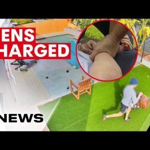 Teenage gang ransacks Bulimba home as owner Matthew White watches on CCTV | 7NEWS