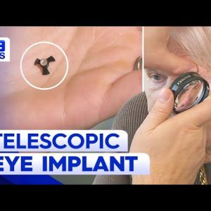 Telescopic eye implant enables woman to see family again | 9 News Australia