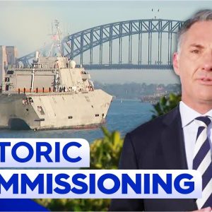 USS Canberra first US Navy warship commissioned in foreign port | 9 News Australia