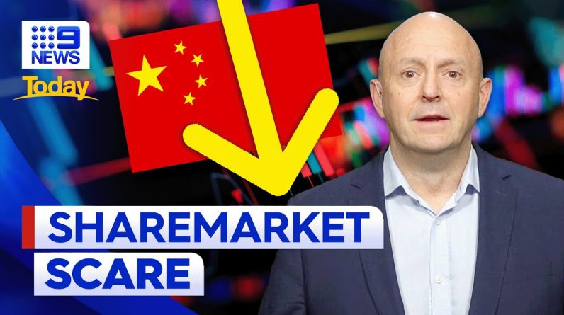 Massive collapse on Chinese sharemarket sends global shockwaves | 9 News Australia