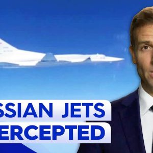 British fighter jets intercept Russian bombers in north of Scotland | 9 News Australia