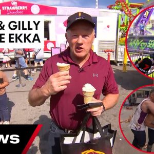 Shane Webcke and Trevor Gillmeister spend the day at the Ekka | 7NEWS