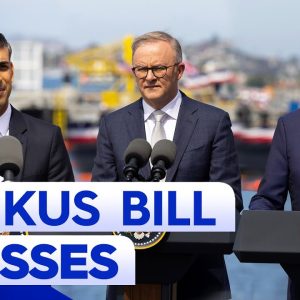 AUKUS legislation passes through US Congress | 9 News Australia