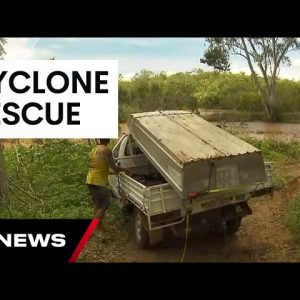 Mass rescue from floodwaters in Cyclone Kirrily aftermath | 7 News Australia