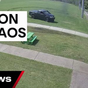 Young hoon causes thousands of dollars in damage to Brisbane rugby field | 7 News Australia