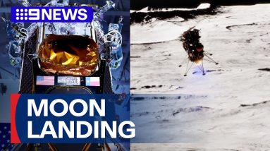 America lands on the moon after 50 years | 9 News Australia